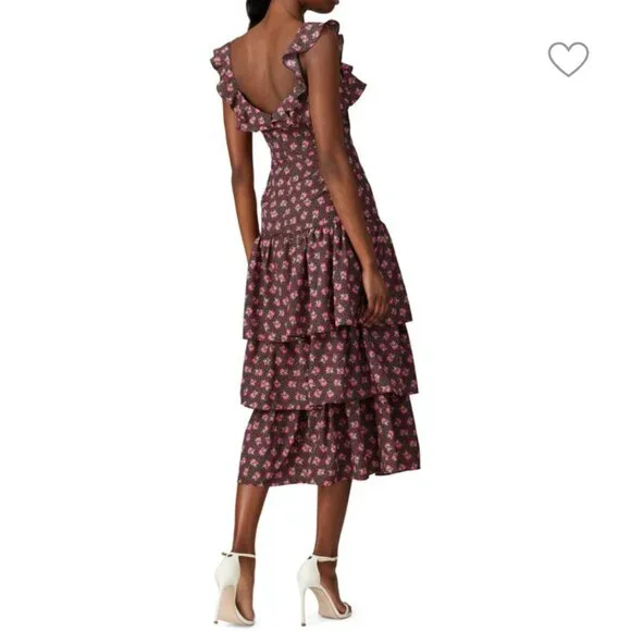 LIKELY Floral Tiered Midi Dress - Picture 4 of 5